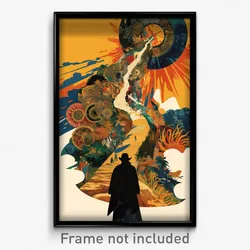 Brazilian Movie Poster - Wooden Canal (Brazil Psychedelic Art Retro Film Print)