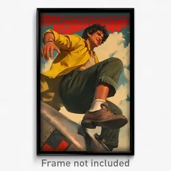 Bollywood Movie Poster - Man Feeling Expectancy, Old Jeans (India Art Print)