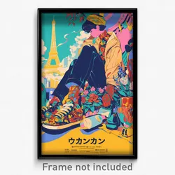 French Movie Poster - Boy Feeling Glumness, Valuable Mismatched Legwear (Print)