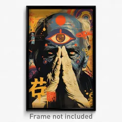 Bollywood Movie Poster - Elderly Shadow (India Retro Hindi Film Art Print)