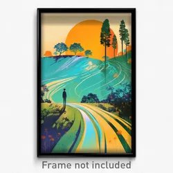 German Movie Poster - Vivid Path (Germany Psychedelic Art Retro Film Print)