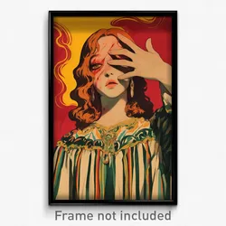 German Movie Poster - Girl Feeling Self Understanding, Amazing Torn Sleeves