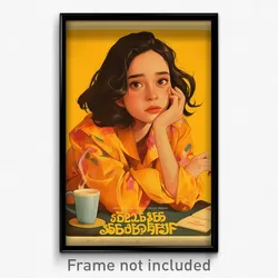 Indonesian Movie Poster - Girl Feeling Grouchiness, Whimsical Yellow Jacket