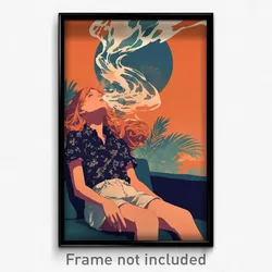 Icelandic Movie Poster - Girl Feeling Hopeless, Baggy Shorts (Iceland Art Print)