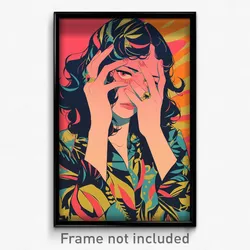 French Movie Poster - Woman Feeling Puzzled, Admirable Detached Sleeves (Print)