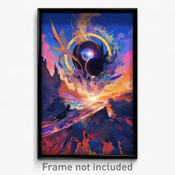 Art Poster - Grandiose Plateau (Psychedelic Trippy Weird 11x17 Cartoon Print)