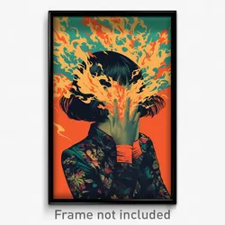 Indonesian Movie Poster - Girl Feeling Kind, Green Orange Gloves (Art Print)