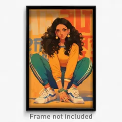 Bollywood Movie Poster - Woman Feeling Shame, Well Groomed Sneakers (Art Print)