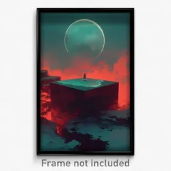 Art Poster - Uneven Table (Psychedelic Trippy Weird 11x17 Cartoon Print)