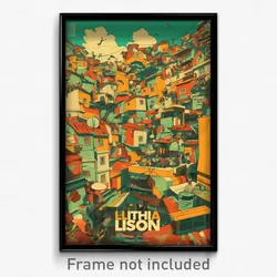 Thai Movie Poster - Miniature Lisbon (Thailand Psychedelic Art Retro Film Print)