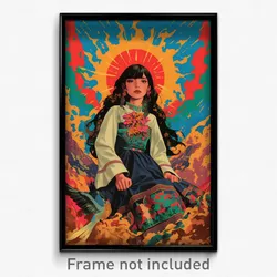 Mexican Movie Poster - Flying Hold (Mexico Psychedelic Art Retro Film Print)