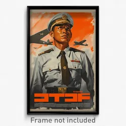 Indonesian Movie Poster - Man Feeling Regret, Silver Military Uniform (Print)