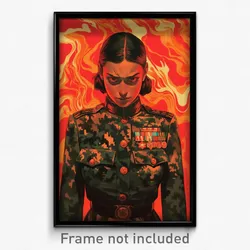 Mexican Movie Poster - Girl Feeling Dejection, Humble Military Uniform (Print)