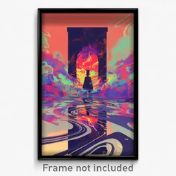 Art Poster - Gray Grave (Psychedelic Trippy Weird 11x17 Cartoon Print)