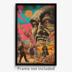 Mexican Movie Poster - Agitated American Town (Mexico Retro Film Art Print)