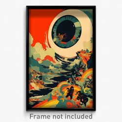Spanish Movie Poster - Worn Canal (Spain Psychedelic Art Retro Film Print)