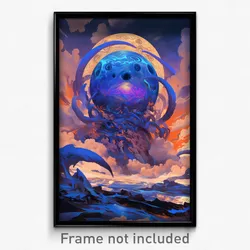 Art Poster - Wavy Dome (Psychedelic Trippy Weird 11x17 Cartoon Print)