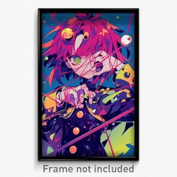 Anime Art Poster - Boy Feeling Joviality Wearing Remarkable String (Print)
