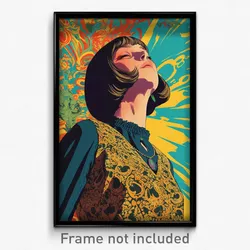 Greek Movie Poster - Girl Feeling Grumpiness, Well To Do Cardigan Vest (Print)