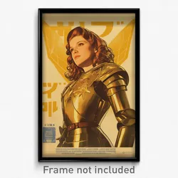 Hebrew Movie Poster - Woman Feeling Nostalgic, Novel Gold Armor (Art Print)