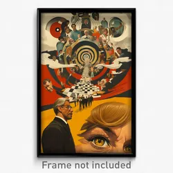 German Movie Poster - Circular Asylum (Germany Psychedelic Art Retro Film Print)