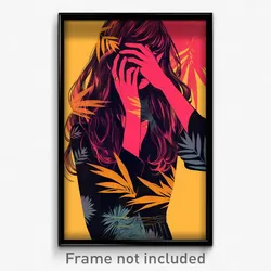 Greek Movie Poster - Woman Feeling Serenity, Quirky V Neck (Greece Art Print)