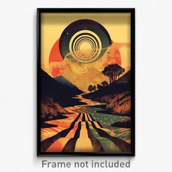 Spanish Movie Poster - Natural Highway (Spain Psychedelic Art Retro Film Print)