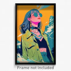 Movie Art Poster - Woman Feeling Self Confident, Natural Layered Clothes (Print)