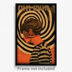 Russian Movie Poster - Boy Feeling Indignant, Burly Vertical Striped (Art Print)