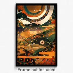 German Movie Poster - Spotted Outpost (Germany Psychedelic Art Retro Film Print)