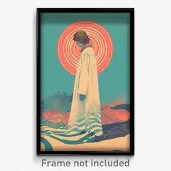 German Movie Poster - Boy Feeling Resentment, Thoughtful White Robe (Art Print)