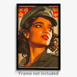Bollywood Movie Poster - Woman Feeling Positive, Acrobatic Cabbie Hat (Print)