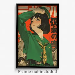 Japanese Movie Poster - Girl Feeling Infatuation, Marvelous Green Sailor Collar