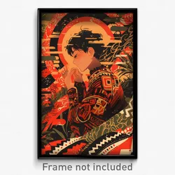 Indonesian Movie Poster - Boy Feeling Disheartened, Kaleidoscopic Red Dress