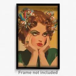 Brazilian Movie Poster - Woman Feeling Exasperated, Amusing Egg Hair Ornament