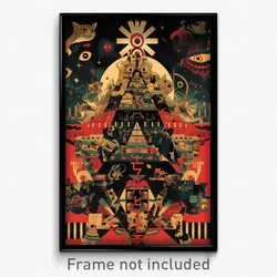 Icelandic Movie Poster - Dry Cathouse (Iceland Psychedelic Art Retro Film Print)