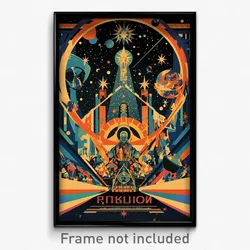 Russian Movie Poster - Starry Square (Russia Psychedelic Art Retro Film Print)