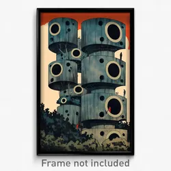 German Movie Poster - Secret Silo (Germany Psychedelic Art Retro Film Print)