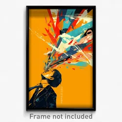 Brazilian Movie Poster - Girl Feeling Tired, Magnificent Grey Necktie (Print)