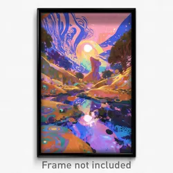 Art Poster - Pretty Brook (Psychedelic Trippy Weird 11x17 Print)