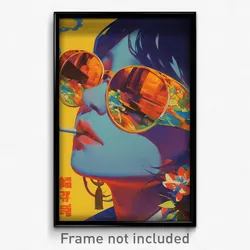 Chinese Movie Poster - Girl Feeling Sadness, Awesome Sunglasses (Art Print)