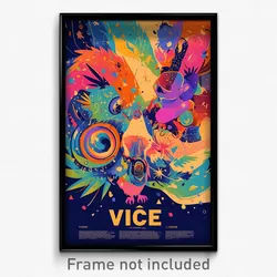 French Movie Poster - Plush Vike (France Psychedelic Art Retro Film Print)