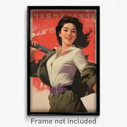 Korean Movie Poster - Woman Feeling Caring, Bumpy Jacket Around Waist (Print)