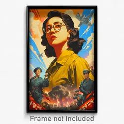 Korean Movie Poster - Woman Feeling Scorn, Crazy Yellow Cardigan (Art Print)