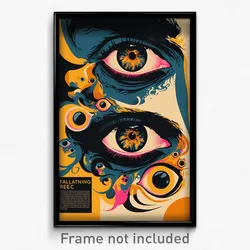 German Movie Poster - Flamboyant Rise (Germany Psychedelic Art Retro Film Print)
