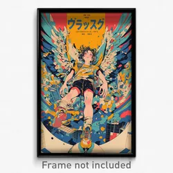 Greek Movie Poster - Boy Feeling Relieved, Baggy Winged Footwear (Art Print)