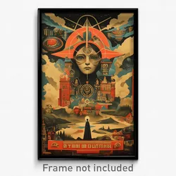 Russian Movie Poster - Dark Heights (Russia Psychedelic Art Retro Film Print)