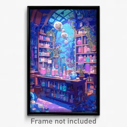 Art Poster - Unrealistic Apothecary (Psychedelic Trippy Weird Cartoon Print)