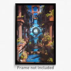 Art Poster - Gargantuan Shaft (Psychedelic Trippy Weird 11x17 Cartoon Print)