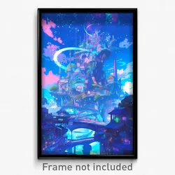 Art Poster - Gigantic Exotic Town (Psychedelic Trippy Weird 11x17 Print)